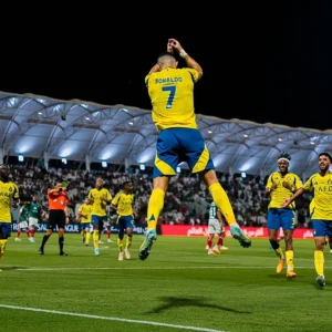 Cristiano Ronaldo Sets New Record in Saudi Pro League, Claims Records Follow Him Cristiano Ronaldo celebrating a goal