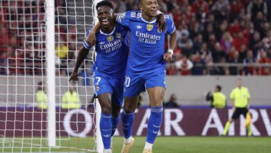 Kylian Mbappe and Vinicius Junior Celebrating A Goal Together