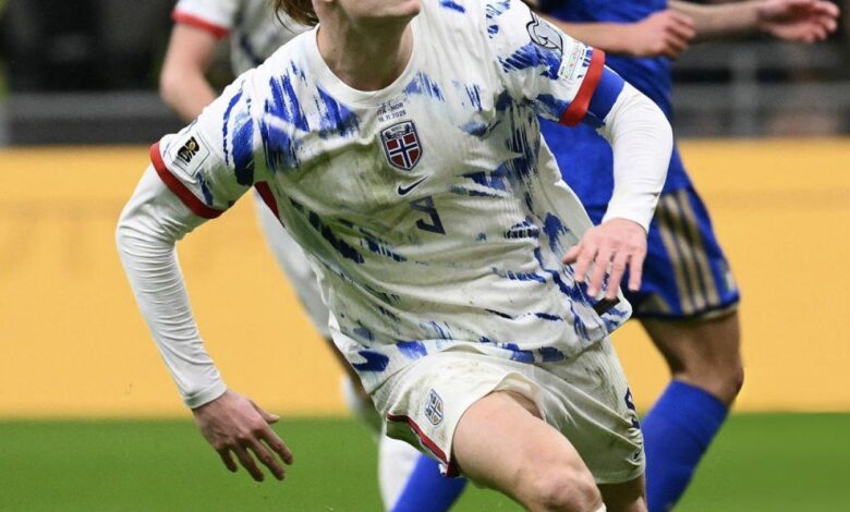 Erling Haaland In Action vs Norway