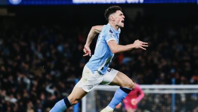 Phil Foden Celebrating A Goal vs Leeds