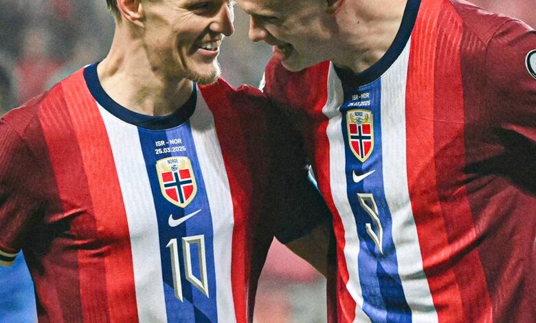 Erling Haaland and Martin Odegaard Celebrating