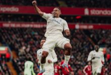 Liverpool Battered at Anfield Murillo Celebrating His Goal vs Liverpool