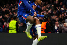 Reece James and Estevao Celebrating Estevao's Brilliant Goal