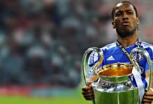 Didier Drogba Celebrating With The UCL Trophy