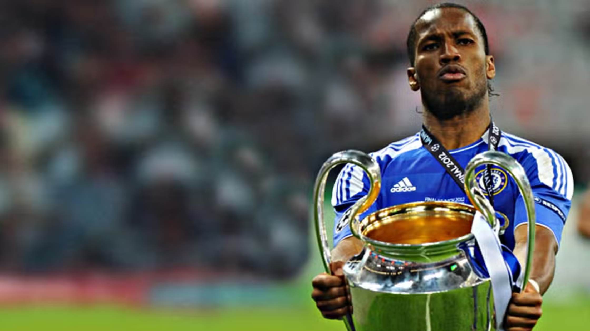 Didier Drogba Celebrating With The UCL Trophy