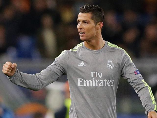 Ronaldo Celebrating After Breaking His Away Goal Drought vs Roma