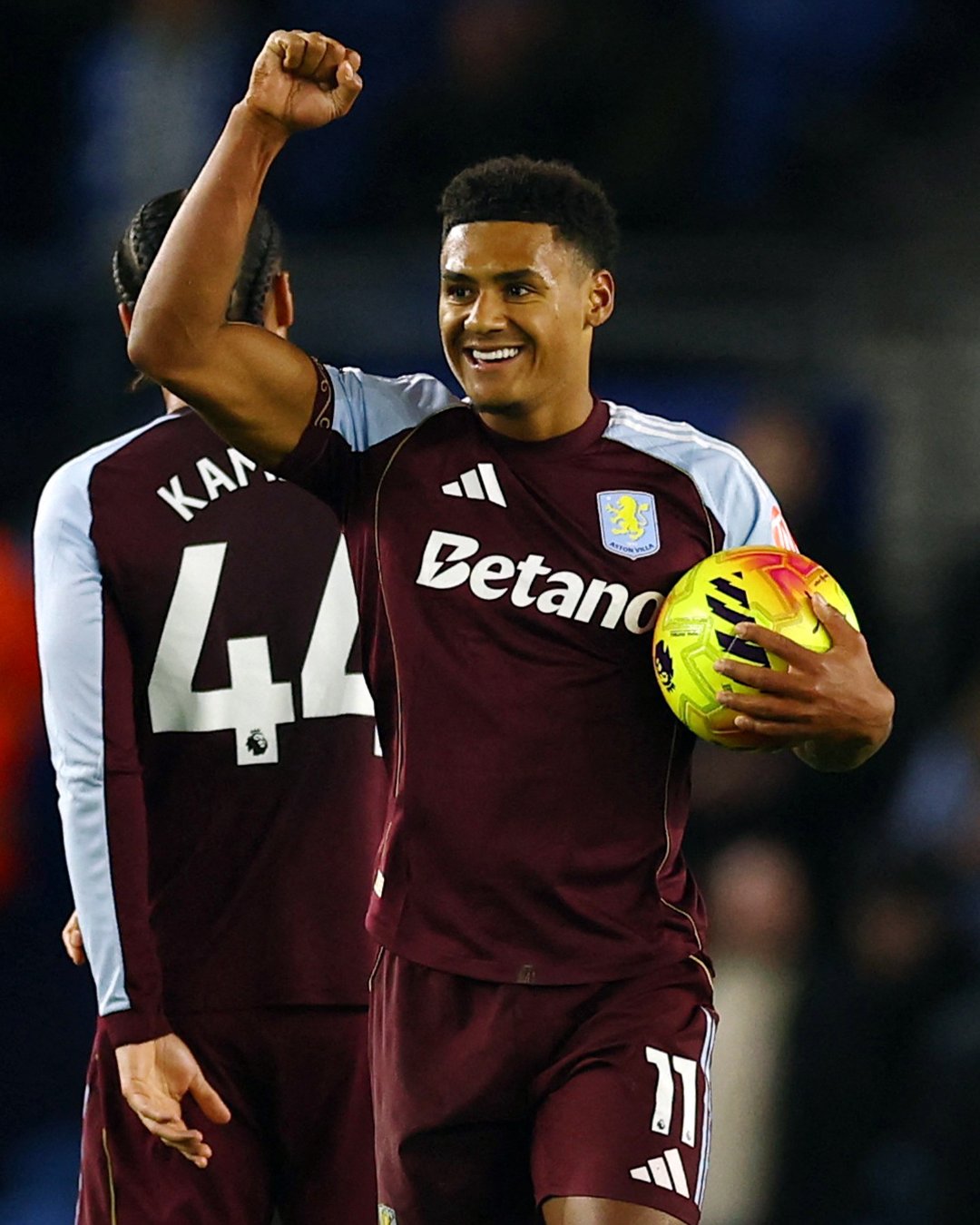 Ollie Watkins Celebrating His Goal Vs Brighton