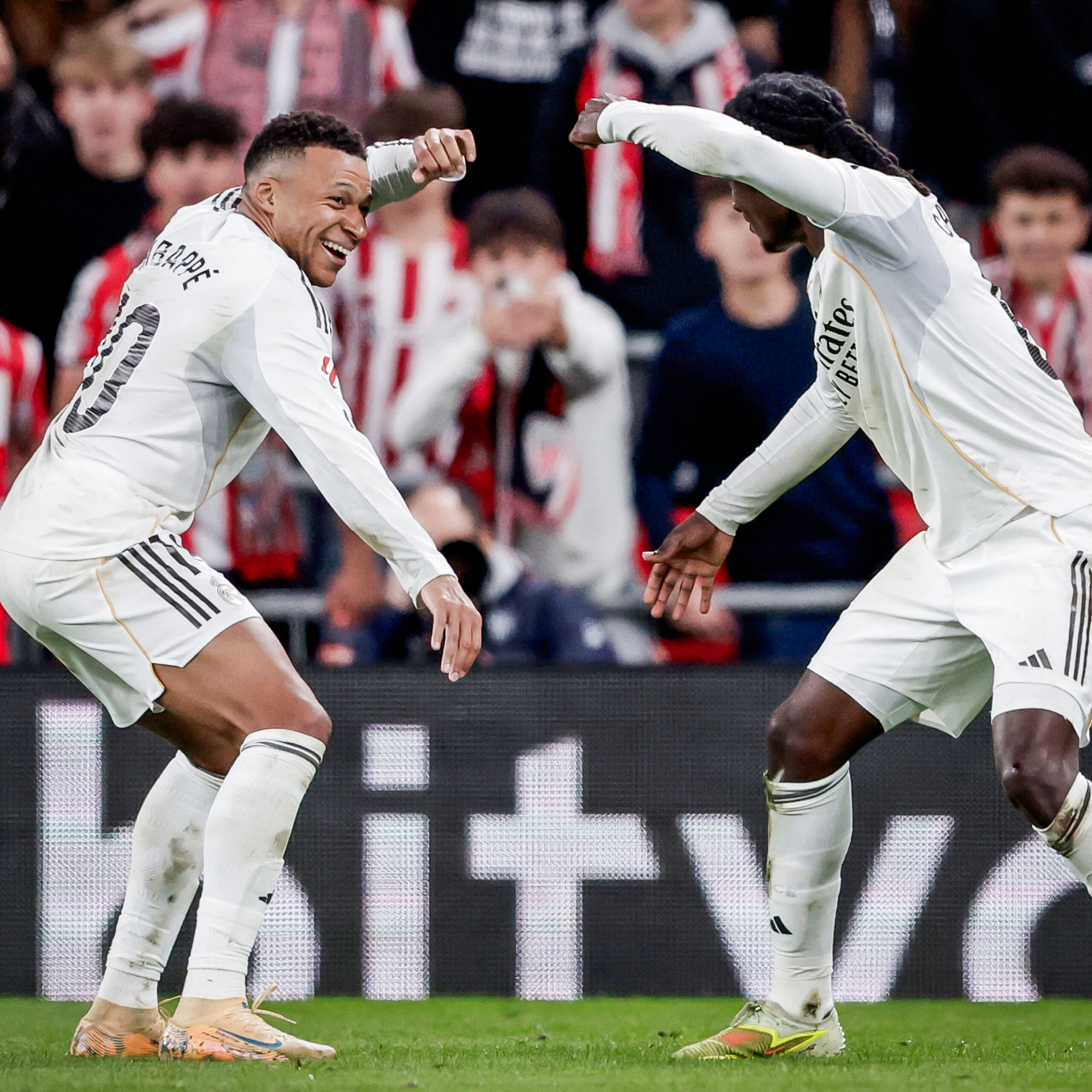 Kylian Mbappe and Eduardo Camavinga Celebrating A Goal Together