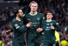 Haaland Celebrating His Goal With His Teammates