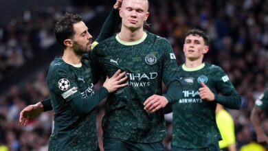 Haaland Celebrating His Goal With His Teammates