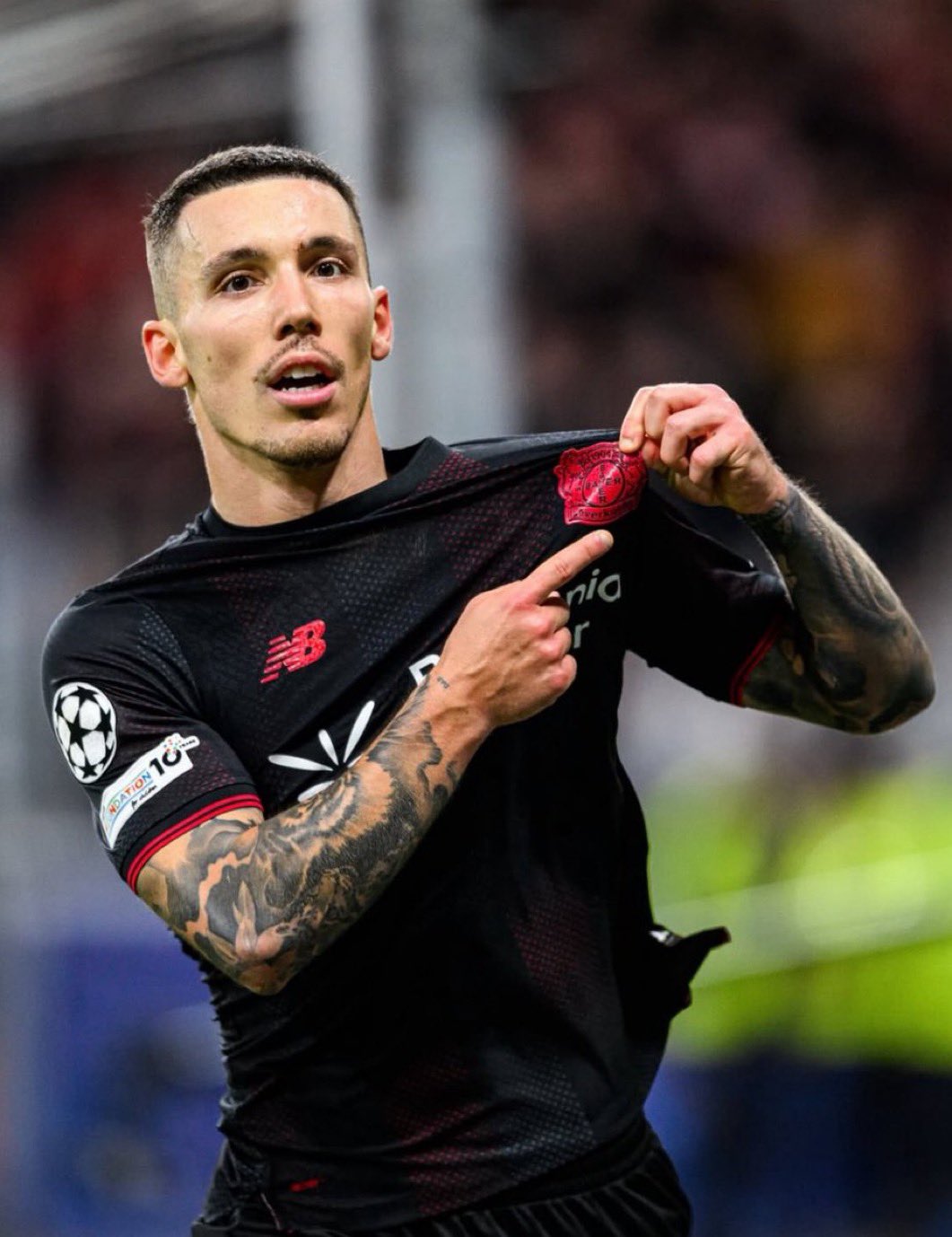 Alejandro Grimaldo Celebrating His Equaliser Vs Newcastle