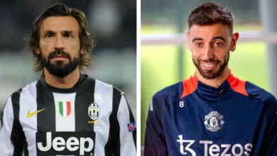 Andrea Pirlo and Bruno Fernandes