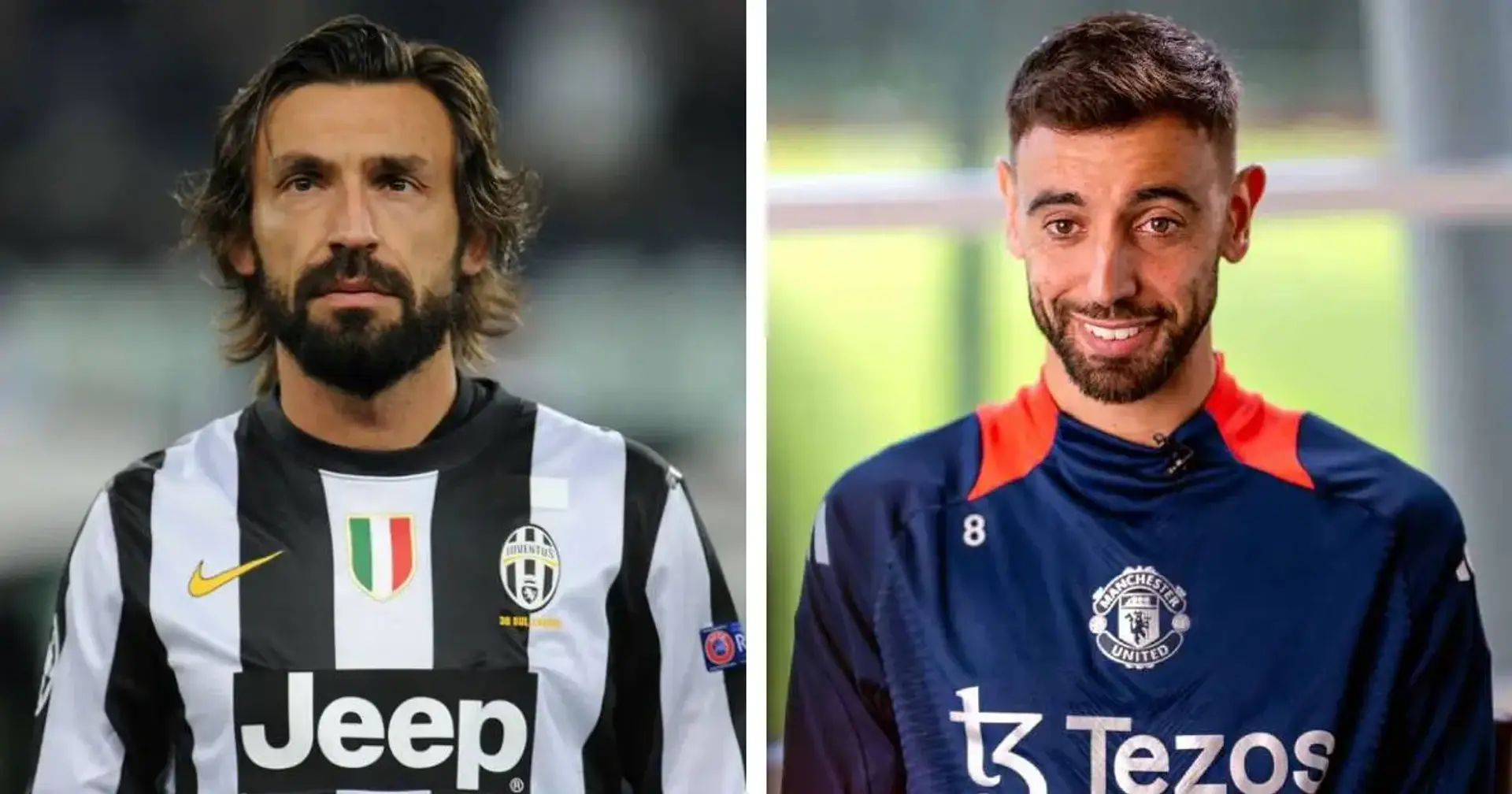 Andrea Pirlo and Bruno Fernandes