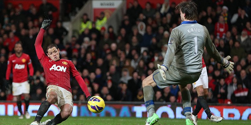 Chicharito Scoring Vs Newcastle in 2012