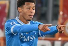 David Neres Celebrating His Goal vs Roma