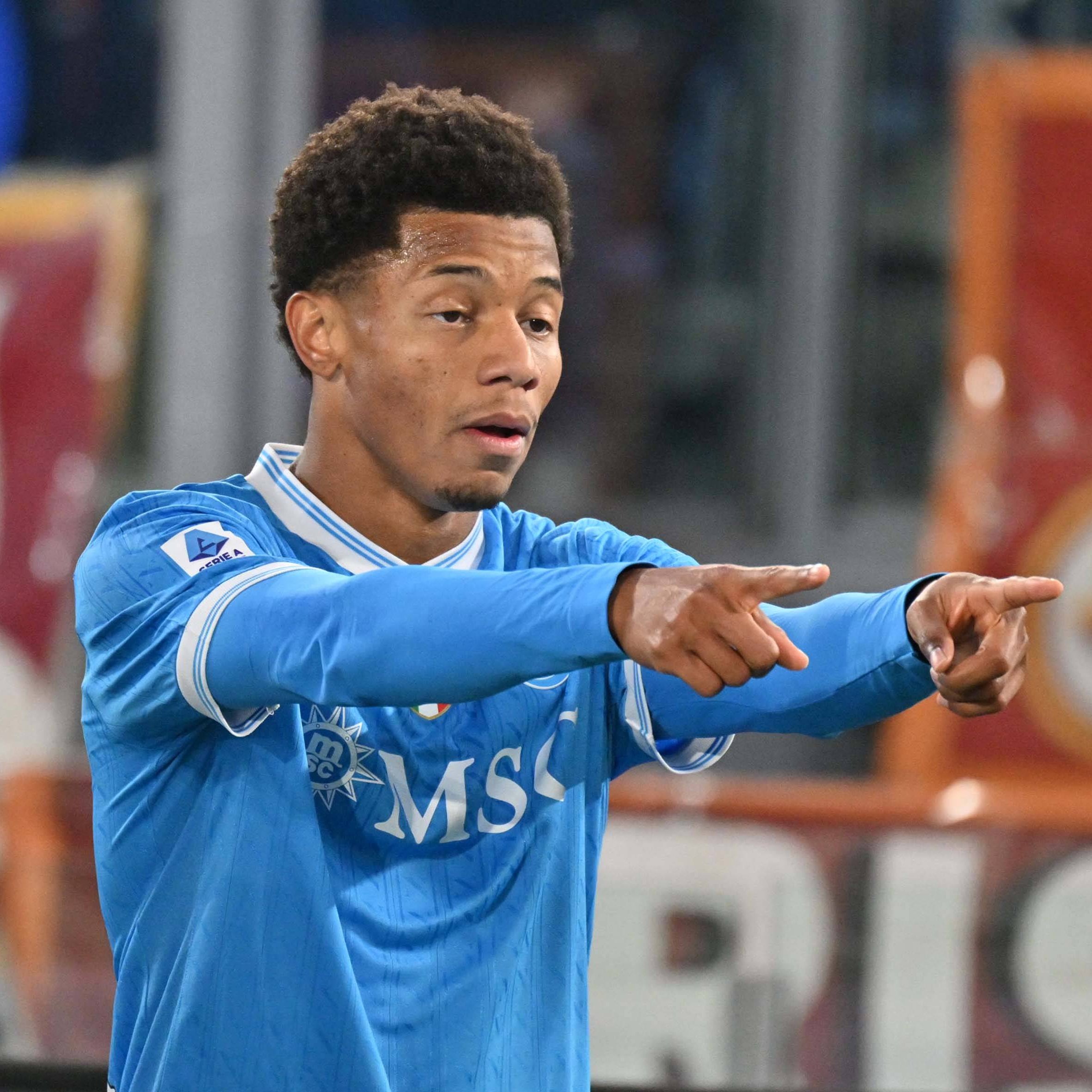 David Neres Celebrating His Goal vs Roma