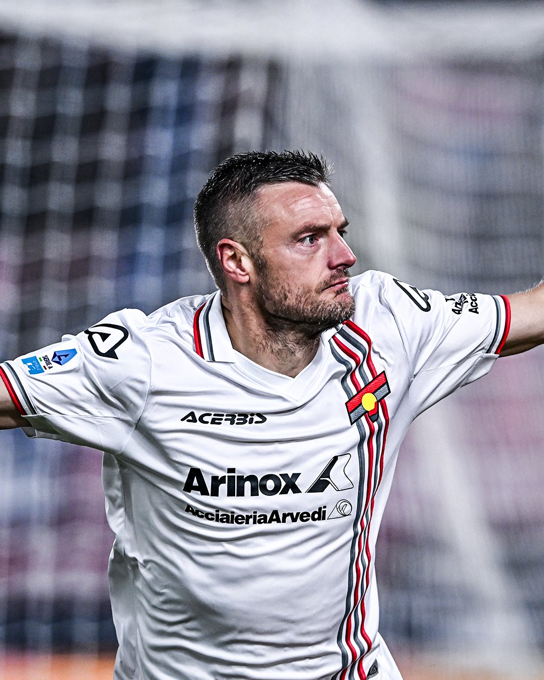 Jamie Vardy Celebrating a Goal vs Bologna