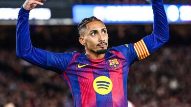 Raphinha After Scoring vs Atletico Madrid