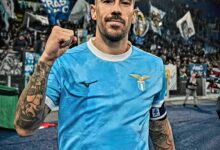 Zaccagni Celebrating Lazio's Win Over AC Milan