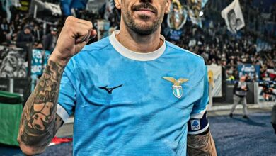 Lazio 1-0 AC Milan Zaccagni Celebrating Lazio's Win Over AC Milan