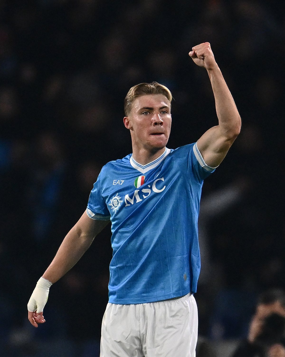 Rasmus Hojlund Celebrating His Goal Vs Juventus