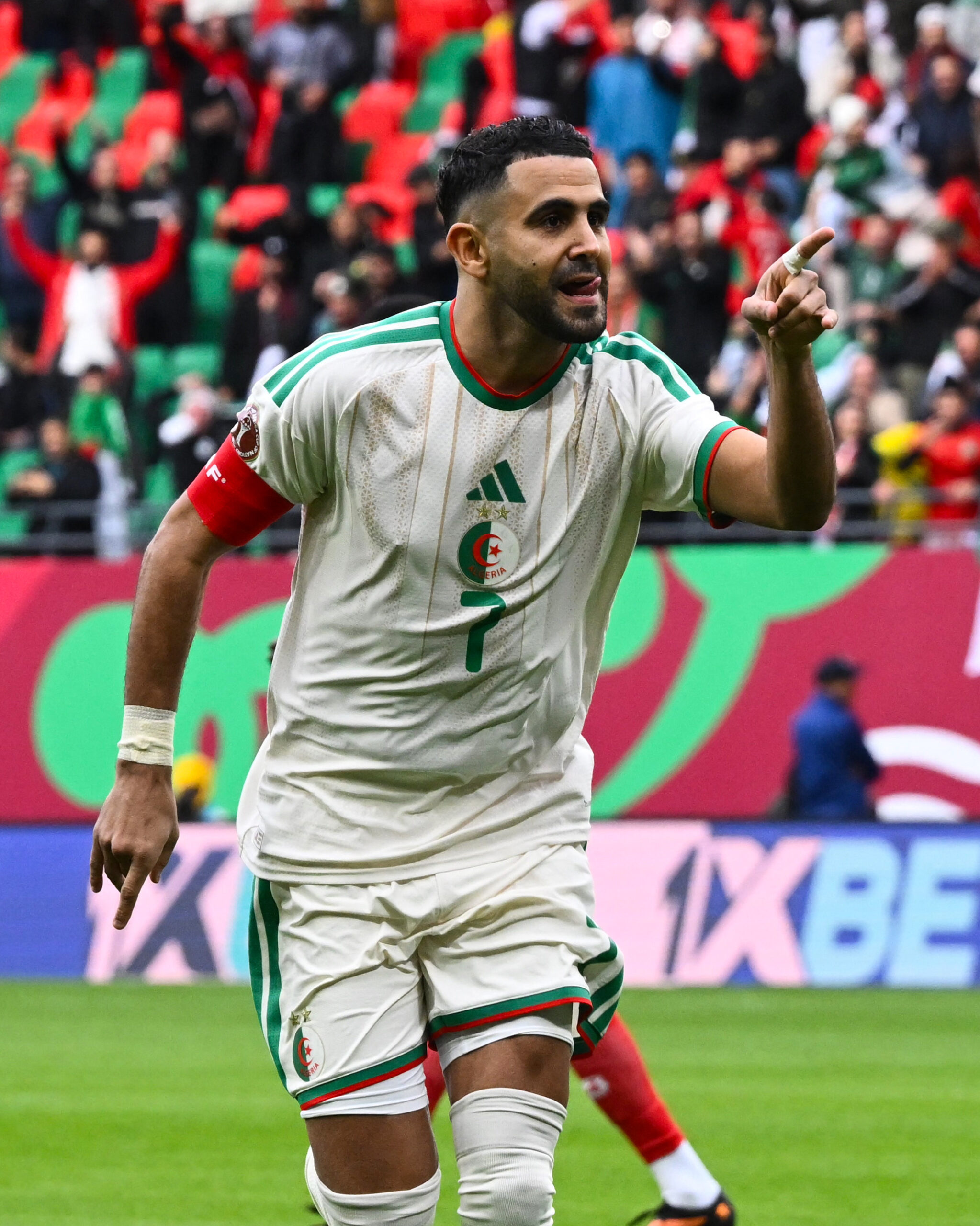 Riyad Mahrez Celebrating His Goal Yesterday