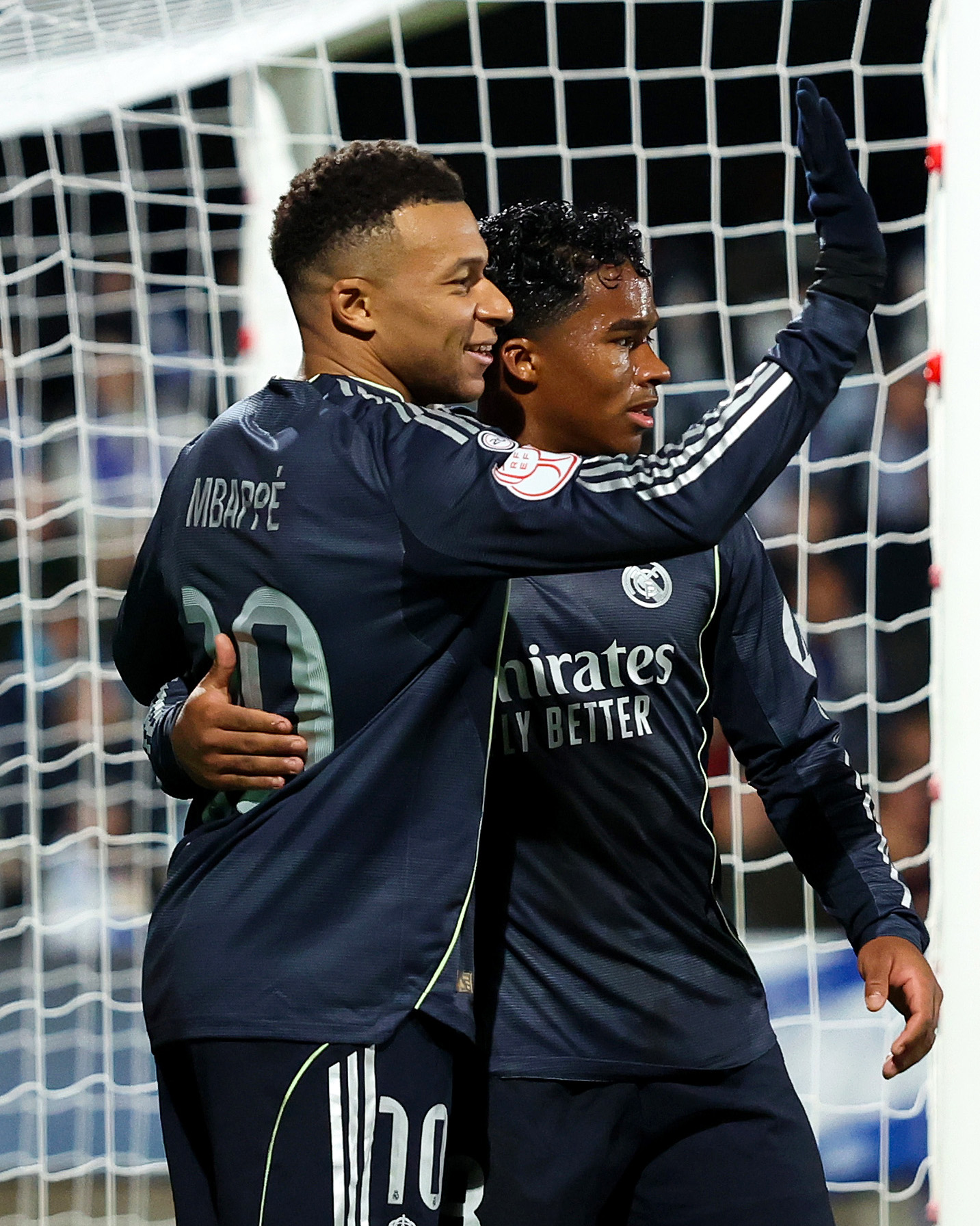 Kylian Mbappe Celebrating His Goal With Endrick