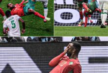 Ayoub El Kaabi Bicycle Kick And Celebration